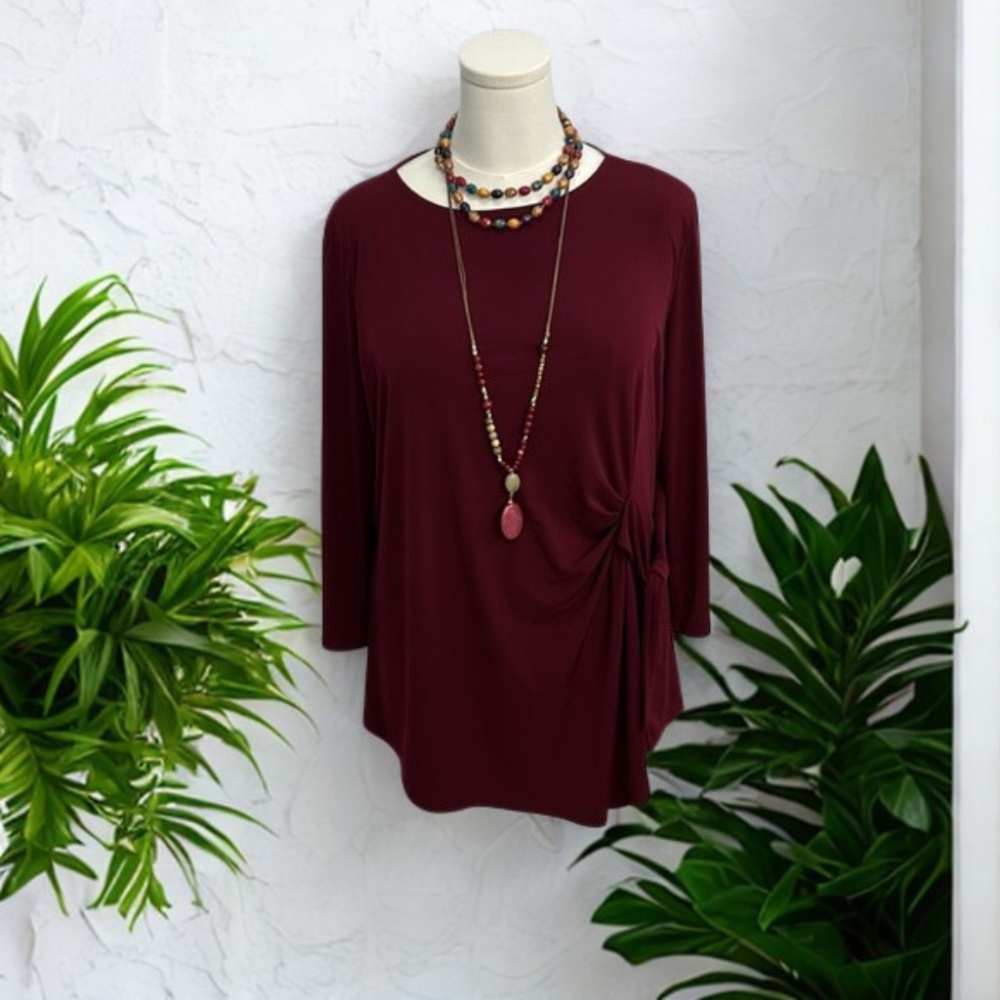 Liz Claiborne Elegant Burgundy Women's Top